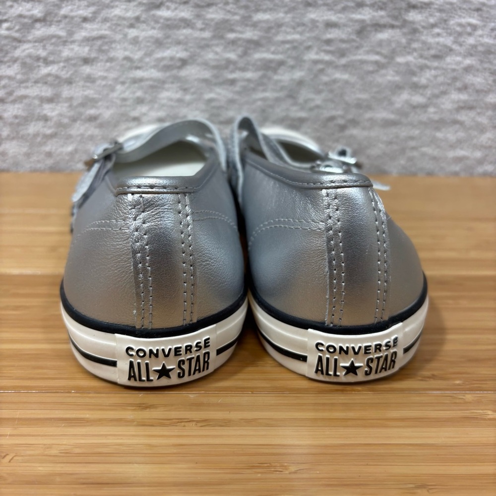 Converse All Star Dainty Mary Jane Strap Shoes - Silver (A12201C) Sz 8.5 - Picture 6 of 8
